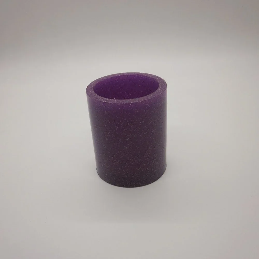 Very Small Purple Pen Holder / Small Make Up Brush Holder / Room / Desk Decor